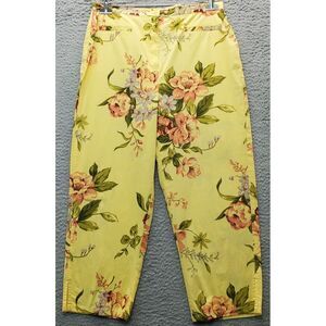 Willi‎ Smith Pants Womens 28 Multi Floral Stretch Capri Low Waist Straight Leg